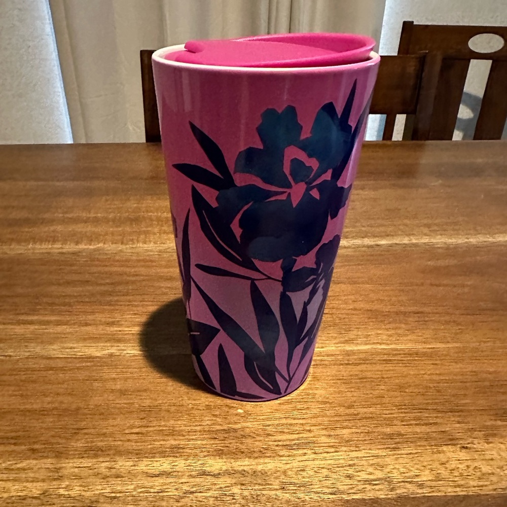 2023 gradient iris floral ceramic Starbucks tumbler